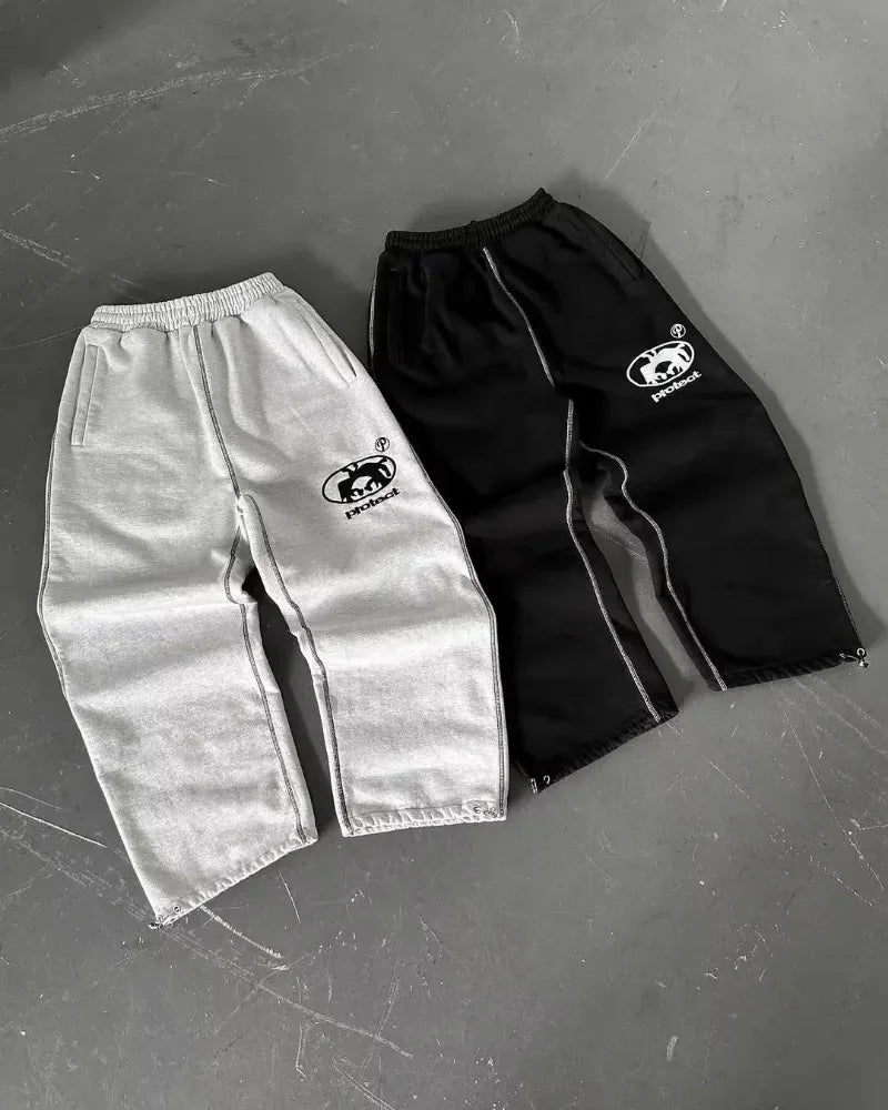Embroidery Loose Harajuku Sweatpants