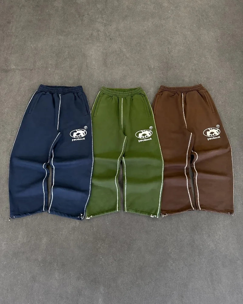 Embroidery Loose Harajuku Sweatpants