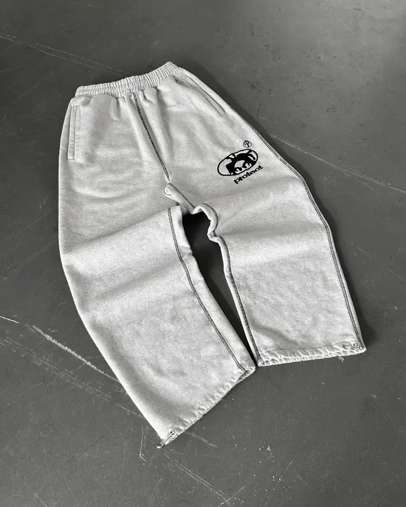 Embroidery Loose Harajuku Sweatpants