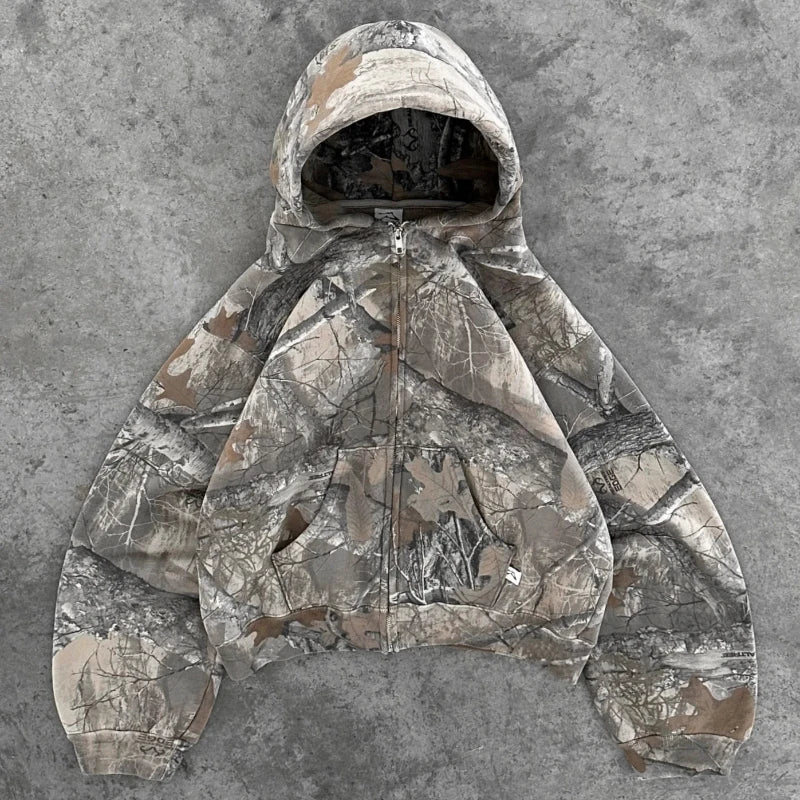 Oversized Camouflage Hoodie